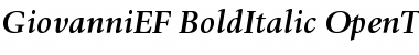 Download GiovanniEF BoldItalic Font Title Preview