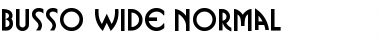 Download Busso Wide Normal Font Title Preview