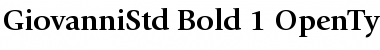 Download ITC Giovanni Std Bold Font Title Preview