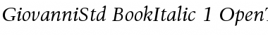 Download ITC Giovanni Std Book Italic Font Title Preview