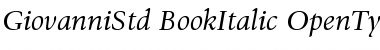 Download ITC Giovanni Std Book Italic Font Title Preview