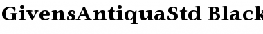 Download Givens Antiqua Std Black Font Title Preview