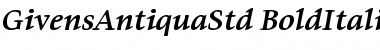 Download Givens Antiqua Std Bold Italic Font Title Preview