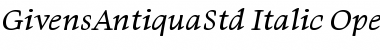 Download Givens Antiqua Std Italic Font Title Preview