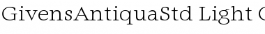 Download Givens Antiqua Std Light Font Title Preview