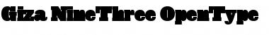 Download Giza NineThree Font Title Preview