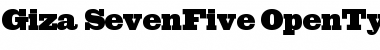 Download Giza SevenFive Font Title Preview