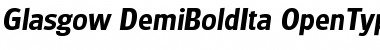 Download Glasgow-DemiBoldIta Regular Font Title Preview