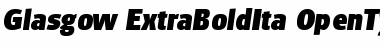 Download Glasgow-ExtraBoldIta Regular Font Title Preview