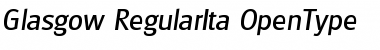 Download Glasgow-RegularIta Regular Font Title Preview