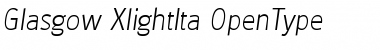 Download Glasgow-XlightIta Regular Font Title Preview