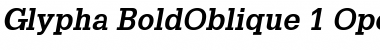 Download Glypha 65 Bold Oblique Font Title Preview
