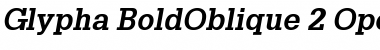 Download Glypha 65 Bold Oblique Font Title Preview