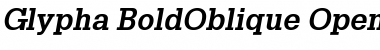 Download Glypha 65 Bold Oblique Font Title Preview