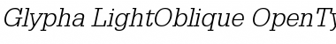 Download Glypha 45 Light Oblique Font Title Preview
