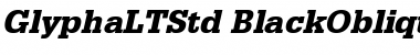 Download Glypha LT Std 75 Black Oblique Font Title Preview