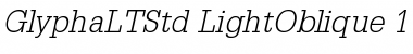 Download Glypha LT Std 45 Light Oblique Font Title Preview
