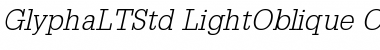 Download Glypha LT Std 45 Light Oblique Font Title Preview
