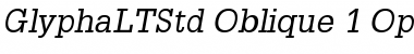 Download Glypha LT Std 55 Oblique Font Title Preview