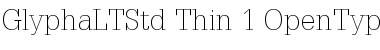 Download Glypha LT Std 35 Thin Font Title Preview