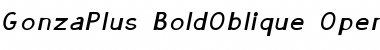 Download GonzaPlus BoldOblique Font Title Preview