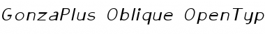 Download GonzaPlus Oblique Font Title Preview