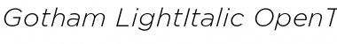 Download Gotham LightItalic Font