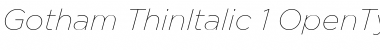 Download Gotham Italic Font Title Preview