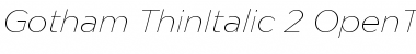 Download Gotham Thin Italic Font Title Preview
