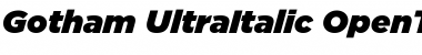 Download Gotham UltraItalic Font Title Preview