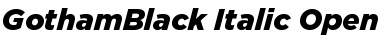 Download GothamBlack Italic Font Title Preview