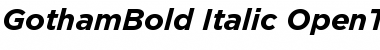 Download GothamBold Italic Font Title Preview