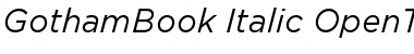 Download GothamBook Italic Font Title Preview