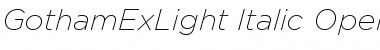 Download GothamExLight Italic Font Title Preview