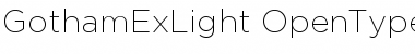 Download GothamExLight Regular Font Title Preview