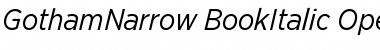 Download Gotham Narrow Book Italic Font Title Preview
