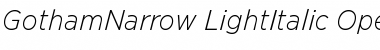 Download Gotham Narrow Light Italic Font