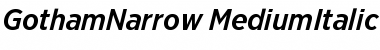 Download Gotham Narrow Medium Italic Font