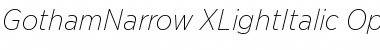 Download Gotham Narrow Extra Light Italic Font Title Preview