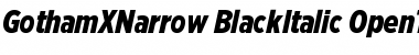 Download Gotham XNarrow Black Italic Font Title Preview