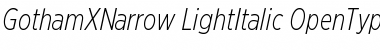 Download Gotham XNarrow Light Italic Font Title Preview