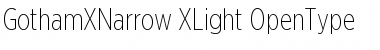 Download Gotham XNarrow Extra Light Font Title Preview