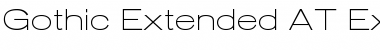 Download Gothic Extended AT ExtraLight Regular Font Title Preview