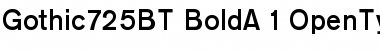 Download Gothic 725 Bold Font Title Preview