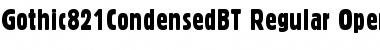 Download Gothic 821 Condensed Font Title Preview
