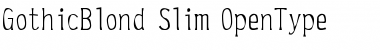 Download GothicBlond Slim Font Title Preview