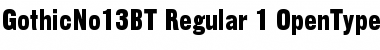Download Gothic No.13 Regular Font Title Preview