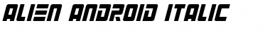 Download Alien Android Italic Font Title Preview