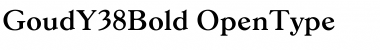Download GoudY38Bold Regular Font Title Preview