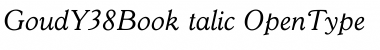 Download GoudY38BookItalic Regular Font Title Preview